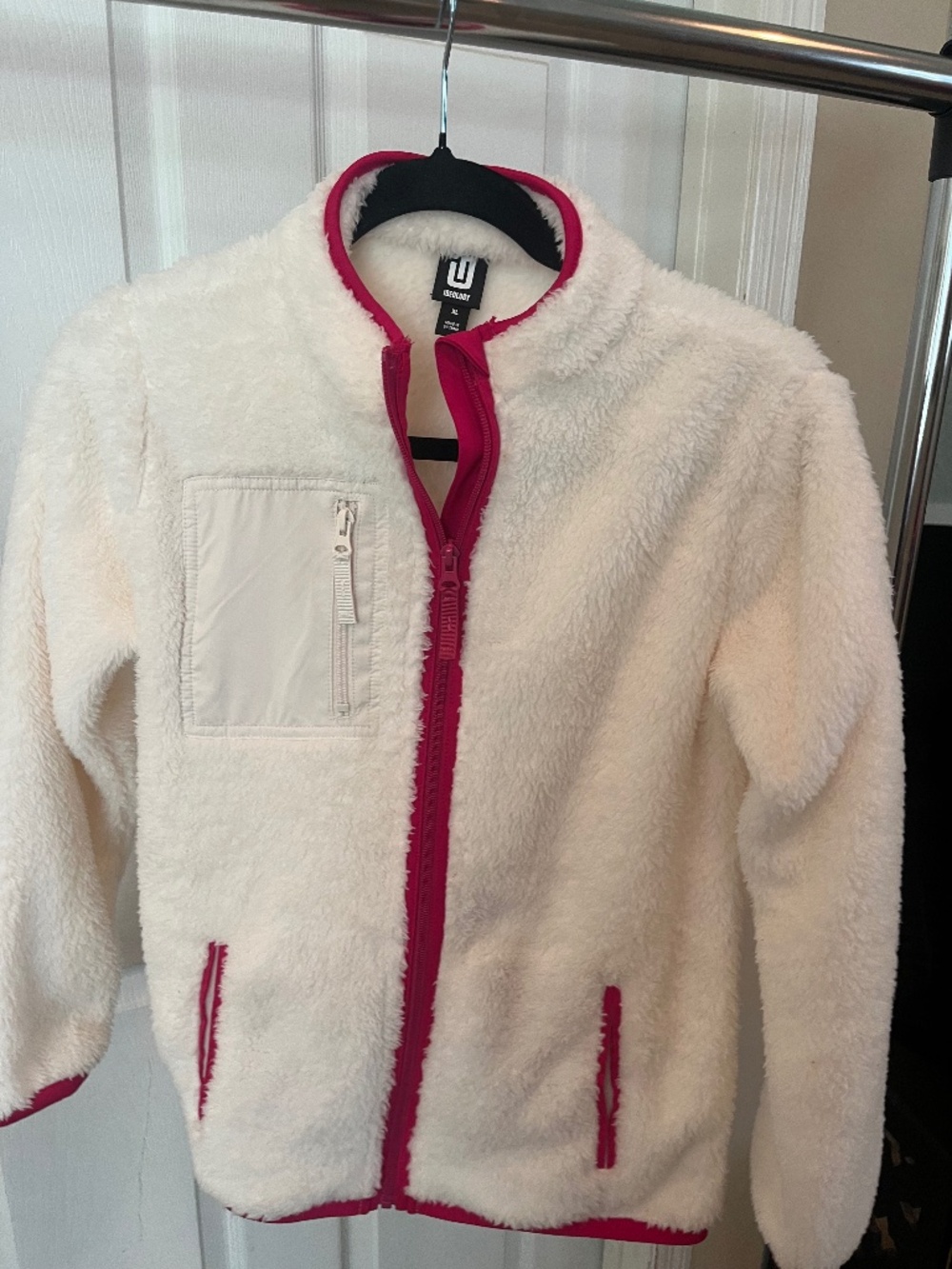 Girls fluffy sweatshirt/ light jacket